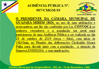 Audiência Pública : Prestação de Serviço Energisa